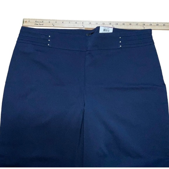 JM Collection Women's Pull On Tummy Control Slim Leg/Rivet Pants 2XL Blue - Picture 6 of 15